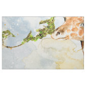 キリンのポートレートの動物の写真 ファブリック (ファットクウォーター)