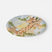 キリンのポートレートの動物の写真 ペーパープレート (アングル)