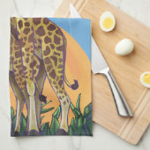 キリンのママおよびベビー キッチンタオル (四つ折り)