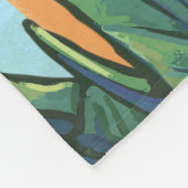 キリンのママおよびベビー フリースブランケット (角)