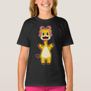 キリンのリボン Tシャツ