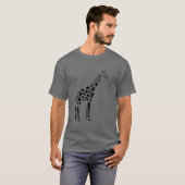 キリンのヴィンテージの木製の版木、銅版、版画 Tシャツ (正面フル)