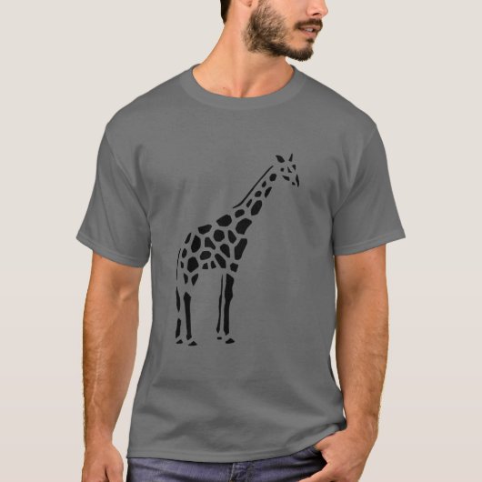 キリンのヴィンテージの木製の版木、銅版、版画 Tシャツ (正面)