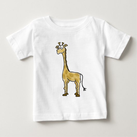 キリンの乳児のTシャツ ベビーTシャツ (正面)