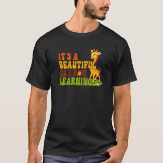 キリンの先生 生徒 美しい学習の日 Tシャツ