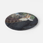 キリンの写真 ペーパープレート (アングル)