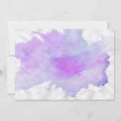 キリンの動物のジャングルの水彩画のハッピーバースデー 招待状 (裏面)