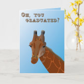 キリンの卒業カード カード (黄色い花)