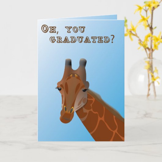 キリンの卒業カード カード (黄色い花)