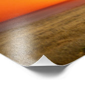 キリンの夫婦が夕暮れの中を歩く フォトプリント            (角)