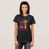 キリンの女の子 キリンを愛する女の子 Tシャツ (正面フル)