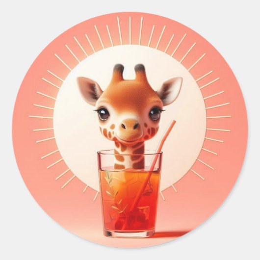キリンの幸せな時間 ラウンドシール (正面)