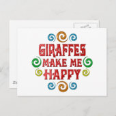 キリンの幸せ ポストカード (正面/裏面)