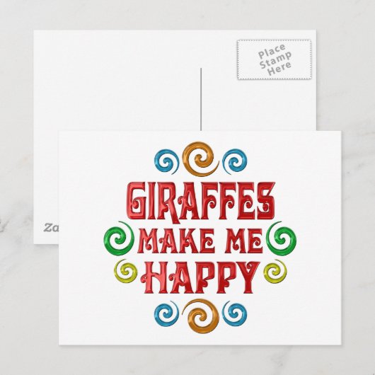 キリンの幸せ ポストカード (正面/裏面)