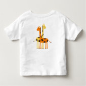 キリンの幼児のひだの服 トドラーTシャツ (裏面)