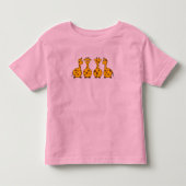 キリンの幼児の長袖のTシャツ トドラーTシャツ (正面)