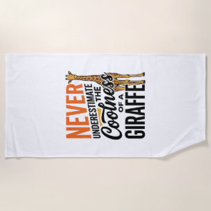 キリンの引用 ふざけた ヴィンテージ ベクター Tシャツ デザイン ビーチタオル