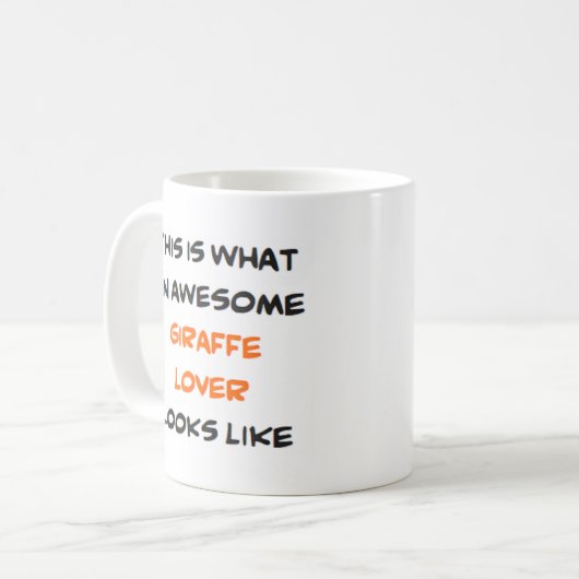 キリンの恋人素晴らし。 コーヒーマグカップ (正面左)