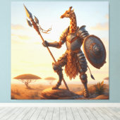 キリンの戦士 キャンバスプリント (インサイチュ (ウッドフロア))