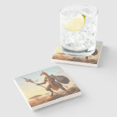 キリンの戦士 ストーンコースター (横)