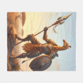 キリンの戦士 フリースブランケット (正面(横))