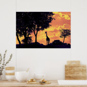 キリンの日 ポスター (キッチン)