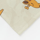 キリンの木のヴィンテージパターン。 フリースブランケット (角)