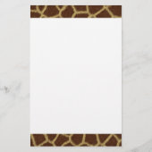 キリンの毛皮のデザインの文房具 便箋 (正面)