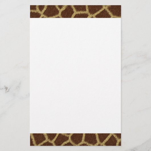 キリンの毛皮のデザインの文房具 便箋 (正面)