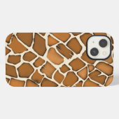 キリンの毛皮模様プリント iPhoneケース (裏面横)