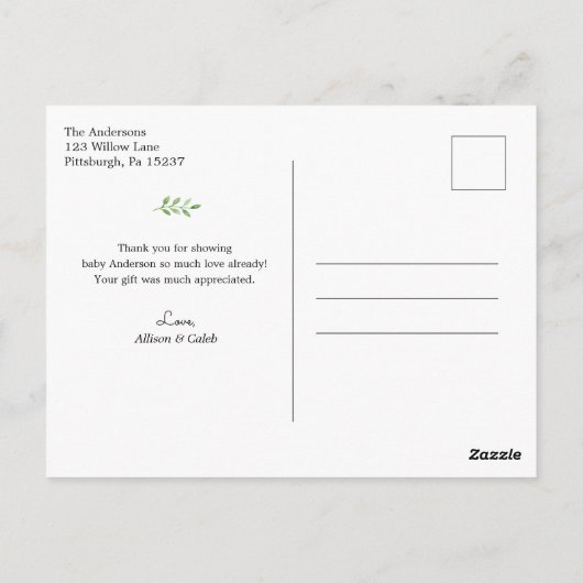 キリンの水の色サファリ動物ありがとう ポストカード (裏面)