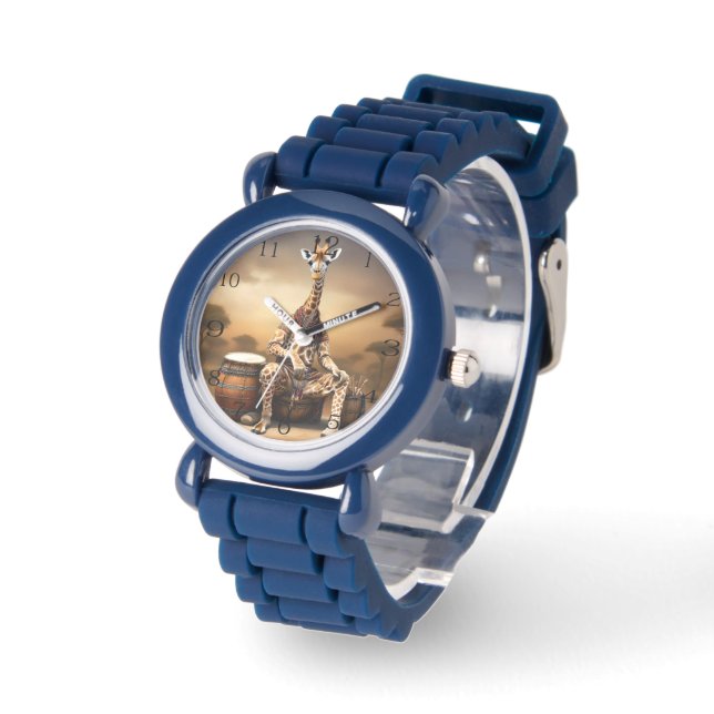 キリンの溝：サバンナのボンゴ・セレナーデ。 腕時計 (傾斜)