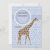 キリンの男の赤ちゃんのシャワーの招待状 招待状 (正面)