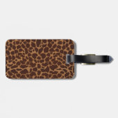 キリンの皮のプリントパターンは個人化なります ラゲッジタグ (裏面横)