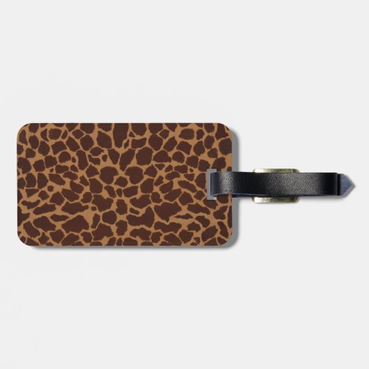 キリンの皮のプリントパターンは個人化なります ラゲッジタグ (裏面横)