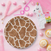 キリンの皮膚パターンサドルブラウンID1152 ペーパープレート (パーティー)