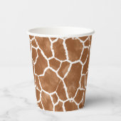 キリンの皮膚パターンサドルブラウンID1152 紙コップ (裏面)