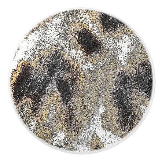 キリンの皮膚パターン セラミックノブ (正面)