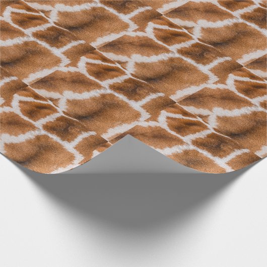 キリンの皮:動物のリアルなテクスチャ ラッピングペーパー (角)