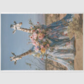 キリンの着ている青いドレスを着てフローラデコページ 薄葉紙 (正面)