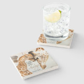 キリンの石造りのコースター ストーンコースター (横)