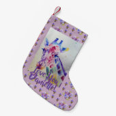 キリンの絵画フローラ女子クリスマスストッキング スモールクリスマスストッキング (正面 (吊り時))
