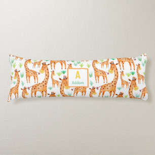 キリンの美しい水色パーソナライズされた動物 ボディピロー