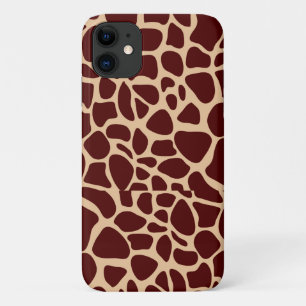 キリンの肌の質濃い茶色のパターン iPhone 11 ケース