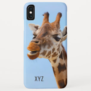 キリンの肖像画のモノグラムカスタムスマホケース iPhone XS MAXケース