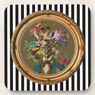 キリンの肖像画ウォールアート コースター