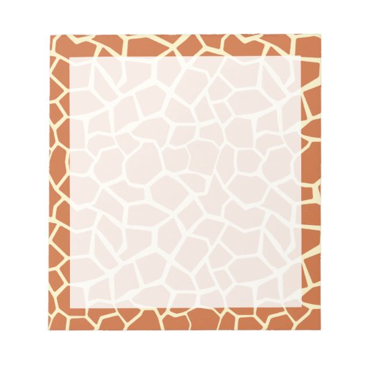 キリンの茶色の模様 ノートパッド (正面)