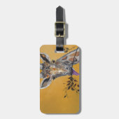 キリンの顔の絵画 ラゲッジタグ (正面縦)