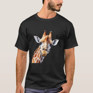 キリンの顔 首 横顔 キリンマニア 楽しい Tシャツ