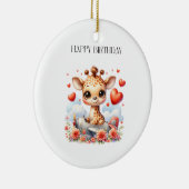 キリンの飛行機の誕生日 セラミックオーナメント (右)